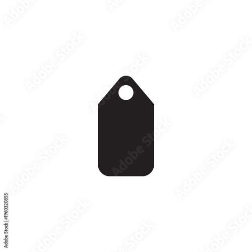 Black price tag vector icon. Minimalist symbol for shopping, sale, discount, and retail for business, digital UI, technology, and marketing design.
