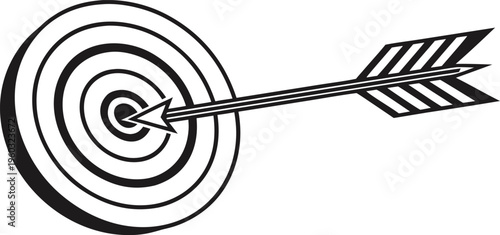 Target with arrow hitting bullseye representing success and accuracy