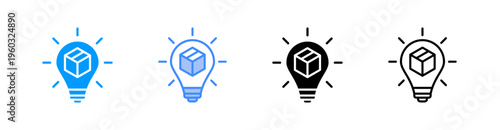 Product Innovation Multiple Style Icon Set Vector 