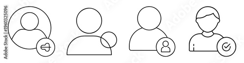 Outline icons of anonymous users representing access control and user authorization