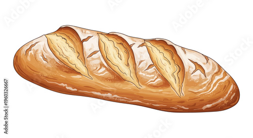 Freshly Baked Artisan Bread Loaf