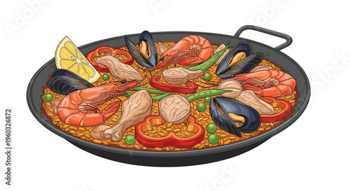 Seafood Paella Dish