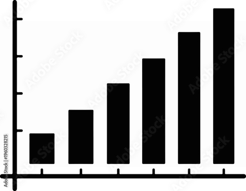 Black Bar Graph Chart.