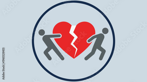 Broken Heart Conflict Relationship.