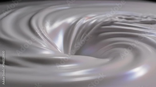 Powdery particles settling in a calm, muted-toned surface creating a silent mood