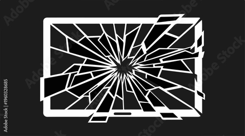 Cracked Screen Smartphone Damage.