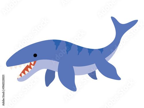 かわいいモササウルスのイラスト01