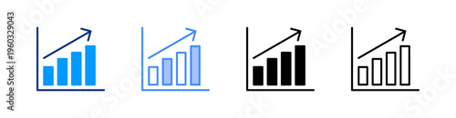 Profit Multiple Style Icon Set Vector 