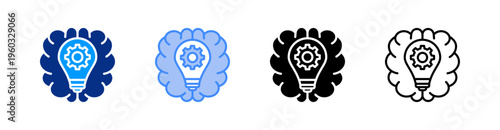 Innovation Multiple Style Icon Set Vector 