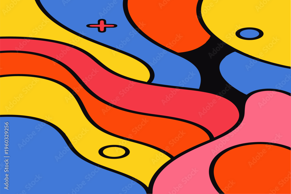 Fototapeta premium Modern Colorful Abstract Waves Background