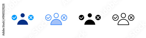 Decision Making Multiple Style Icon Set Vector 