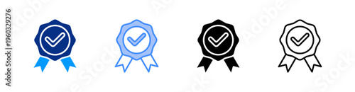 Success Multiple Style Icon Set Vector 