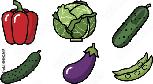set of vegetables