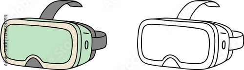 Modern Virtual Reality Headset for Gaming and Simulation