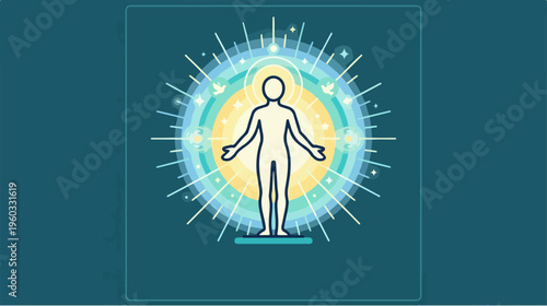 Person with Aura Energy Field.