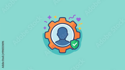 Profile Settings Icon Design.