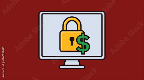 Secure Computer Screen with Lock.