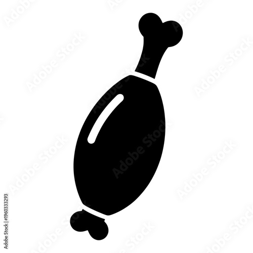 Outline Chicken Drumstick Line Icon