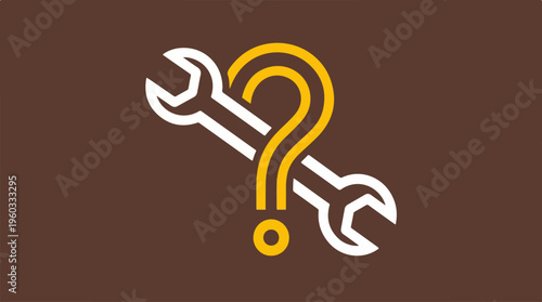 Wrench and question mark icon.