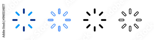 Loading Multiple Style Icon Set Vector 