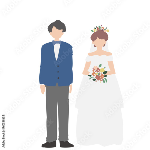 横に並ぶ新郎新婦