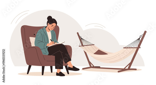 Mental Wellbeing And Self Reflection In A Cozy Setting