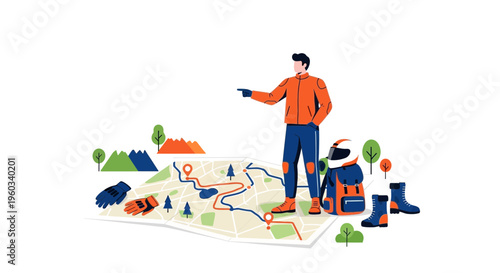 Motorcycle Adventure Planning And Navigation Route Discovery Graphic