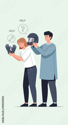 Motorcycle Rider Assistance For Safety Gear Application