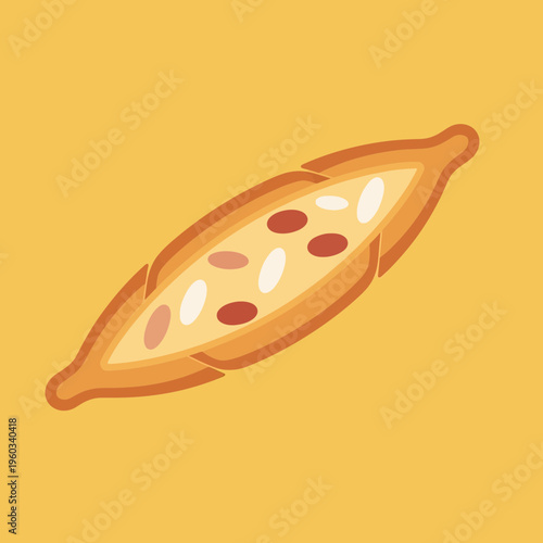 Delicious Pepperoni Pizza Slice Isolated.