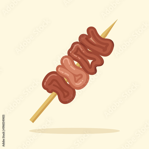 Grilled Sausages on a Skewer.