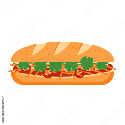 Delicious sandwich with lettuce and tomato.