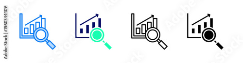 Analyzing Multiple Style Icon Set Vector 