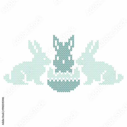 easter bunny knit ornament