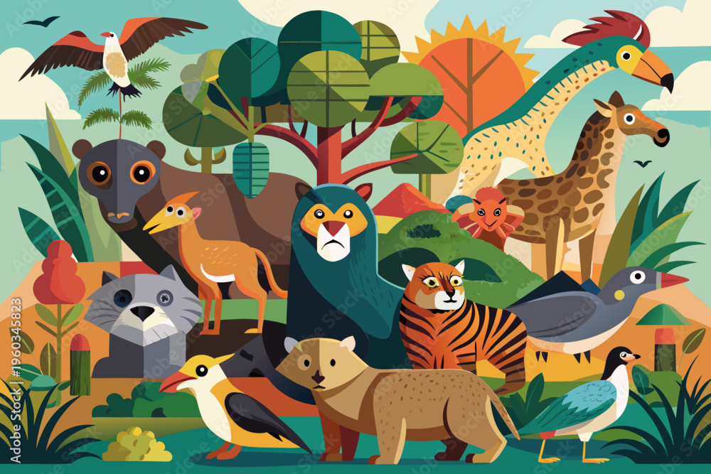 Obraz premium animals in the jungle