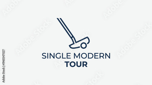 Modern putter and golf ball icon for tour play