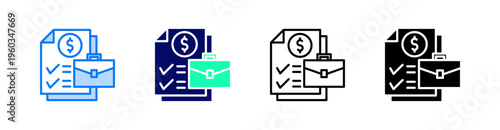 Business Multiple Style Icon Set Vector 