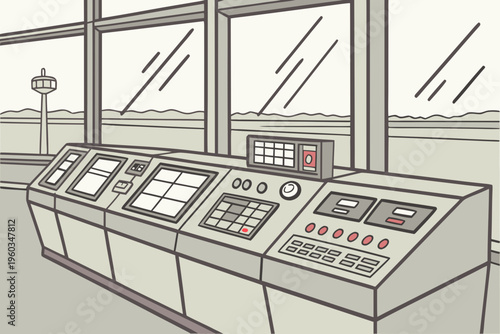 vector illustration of a factory