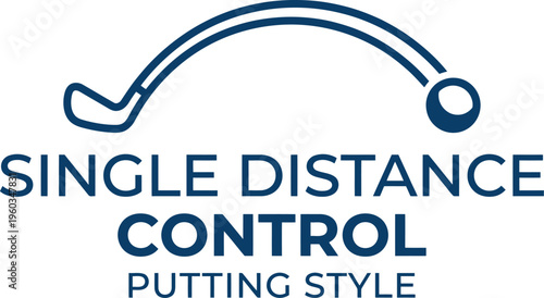 Putter stroke arc graphic for distance control style