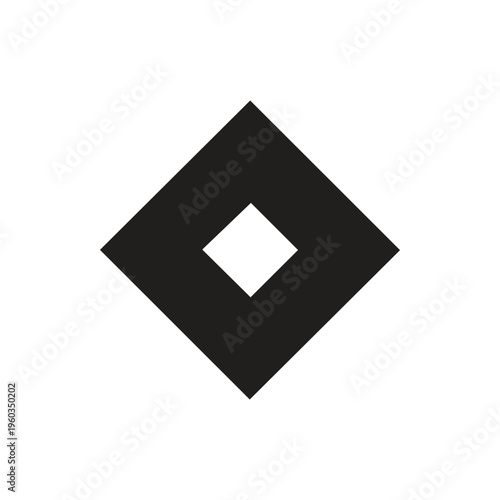 Free Download Bold Geometric Black Diamond Symbol on a Clean White Background - GFXLoad