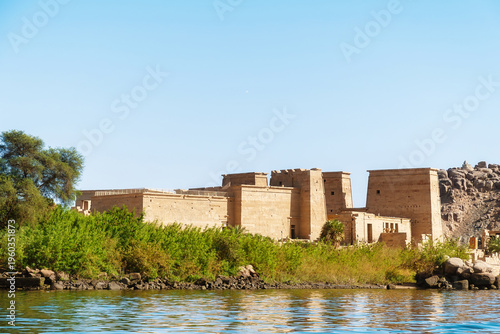 Majestic Philae Temple on the Nile River in Aswan, Egypt