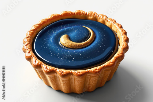 Galactic Tart with Moon Center Light Background