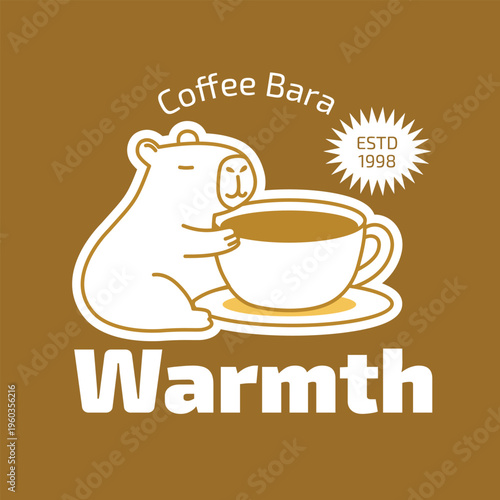 Cute Capybara Coffee Mascot Character. A creative and adorable collection of capybara mascot characters combined with coffee elements. This vector set features the world's chillest animal.