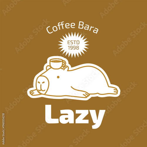Cute Capybara Coffee Mascot Character. A creative and adorable collection of capybara mascot characters combined with coffee elements. This vector set features the world's chillest animal.