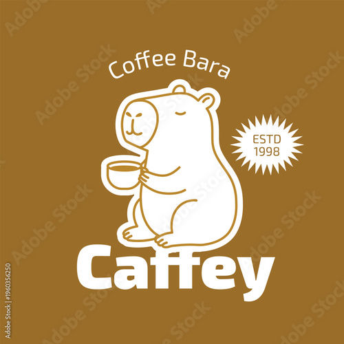 Cute Capybara Coffee Mascot Character. A creative and adorable collection of capybara mascot characters combined with coffee elements. This vector set features the world's chillest animal.