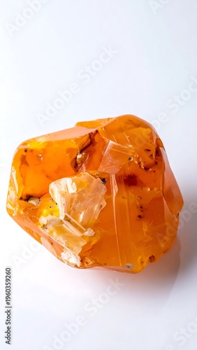 Vibrant Orange Opal Gemstone - A Captivating Mineral Specimen.
