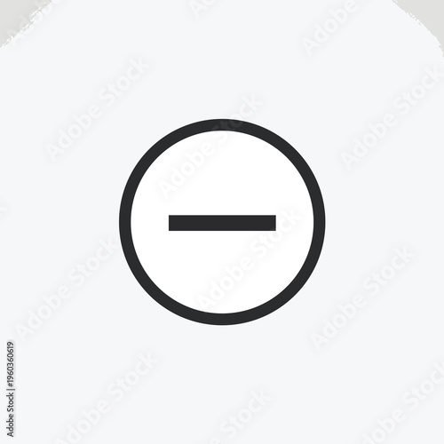 A stark black horizontal line is centered within a bold black circle on a light gray background Free Download A stark black horizontal line is centered within a bold black circle on a light gray background - GFXLoad
