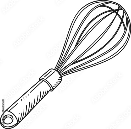 wire whisk isolated on white background