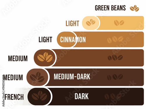 Coffee Roast Levels Explained From Light to Dark Brown Beans
