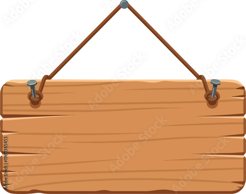 Rustic wooden signpost for announcements, messages, or displaying information in a natural, country, or old-fashioned style