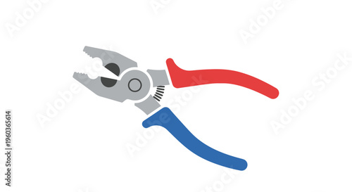 Pliers with Colored Handles Tool Equipment.